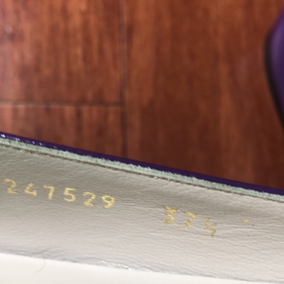 Authentic Gucci Leather ballerina flat with web. 2023 trending vibrant color - Picture 7 of 11